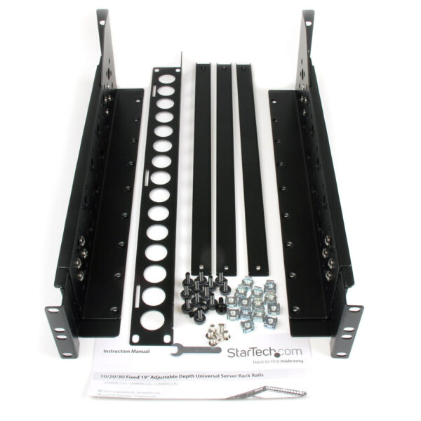 StarTech.com 3U Universele Server Rack Rails - Vaste montagerails - 19" in diepte verstelbare rackmontagerails - Afbeelding 5