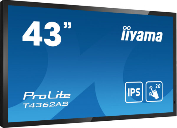 iiyama T4362AS-B1 beeldkrant Interactief flatscreen 108 cm (42.5") IPS 500 cd/m² 4K Ultra HD Zwart Touchscreen Type processor An - Afbeelding 6