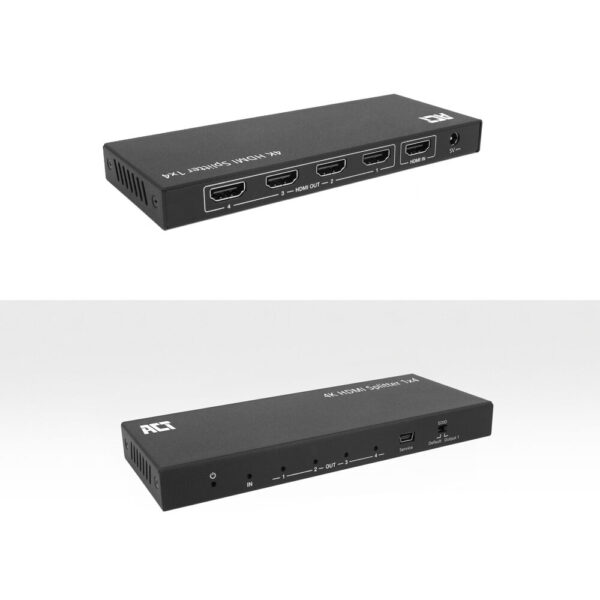ACT 4K HDMI splitter, 1 in 4 out, EDID ondersteuning - Afbeelding 3
