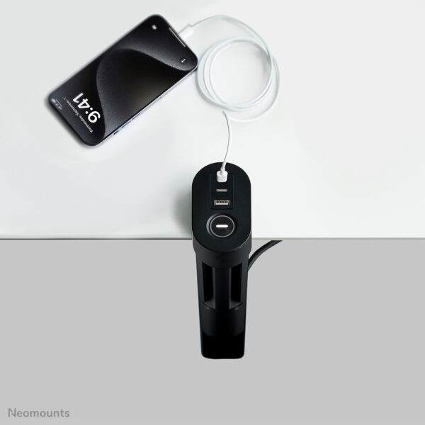 Neomounts DS22-840BL6 Bureaucontactdoos met klem en USB-C en USB-A poorten - snelladen - Afbeelding 13