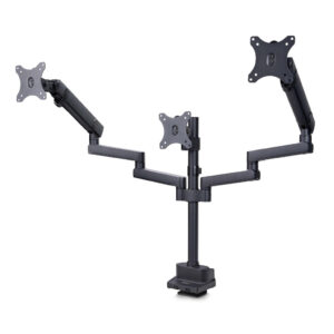 StarTech.com Triple Monitor Arm voor Bureau, Tot Drie 27inch Schermen, VESA 75x75/100x100, Instelling zonder Gereedschap, C-klem