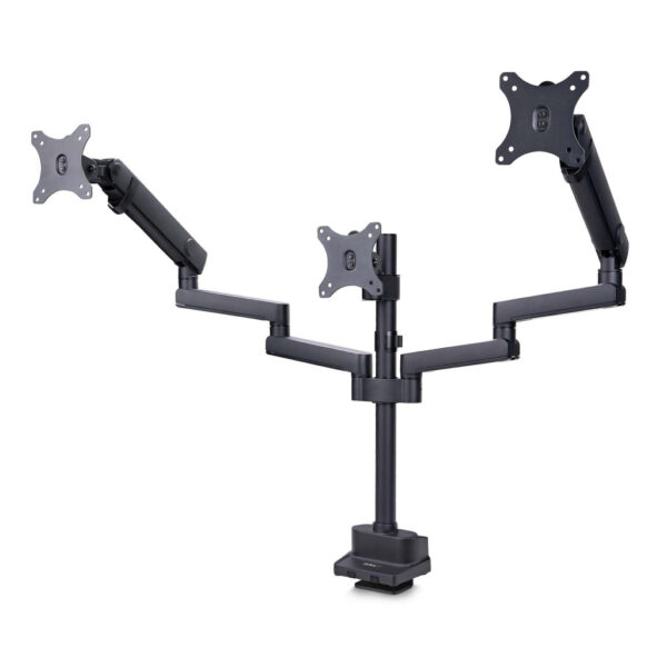 StarTech.com Triple Monitor Arm voor Bureau, Tot Drie 27inch Schermen, VESA 75x75/100x100, Instelling zonder Gereedschap, C-klem