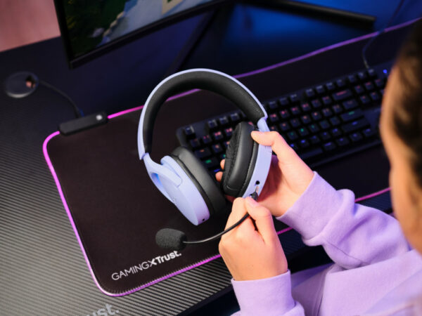 Trust GXT 491P FAYZO Headset Bedraad en draadloos Hoofdband Gamen USB Type-A Bluetooth Zwart, Paars - Afbeelding 10