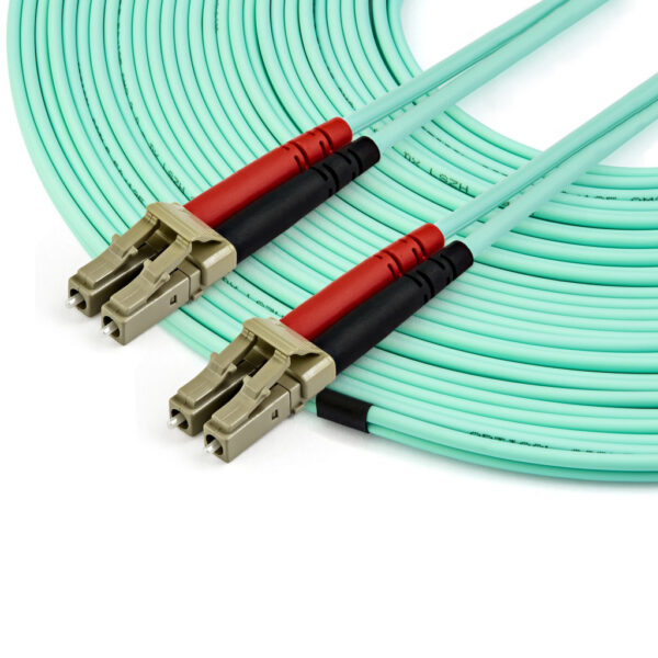 StarTech.com 15m LC/UPC naar LC/UPC OM4 Multimode Glasvezel Netwerkkabel, 50/125µm LOMMF/VCSEL Zipcord Fiber, 100G Netwerken, Lo - Afbeelding 3