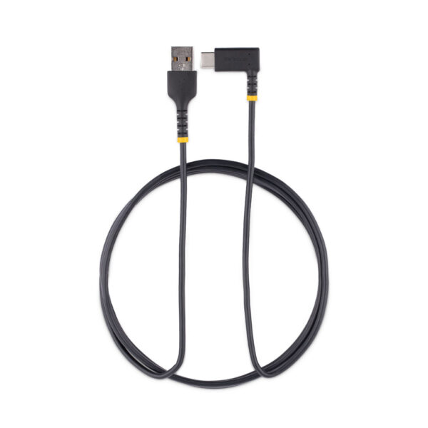 StarTech.com 2m USB A naar USB-C Oplaadkabel, Robuuste Fast Charge USB A naar USB-C Data Kabel, Haakse Type-C Kabel, Rugged Aram - Afbeelding 3