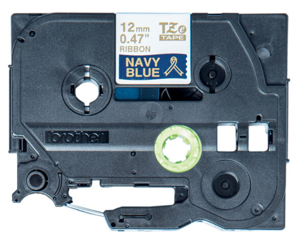 Brother TZE-RN34 labelprinter-tape Goud op navyblauw - Afbeelding 2