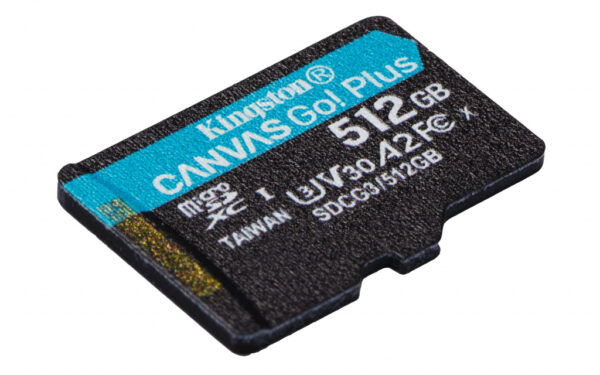 Kingston Technology Canvas Go! Plus 512GB microSDXC Canvas Go Plus 170R A2 U3 V30 kaart + ADP - Afbeelding 4