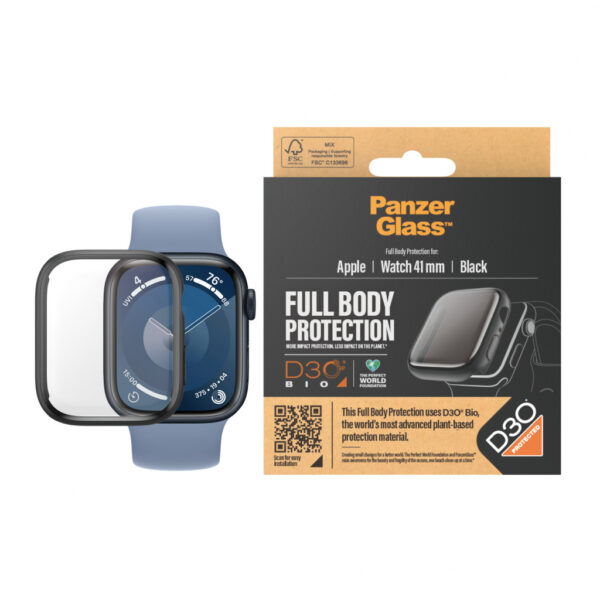 PanzerGlass ® Full Body Black w. D3O® Apple Watch Series 9 | 41mm Doorzichtige schermbeschermer 1 stuk(s) - Afbeelding 2