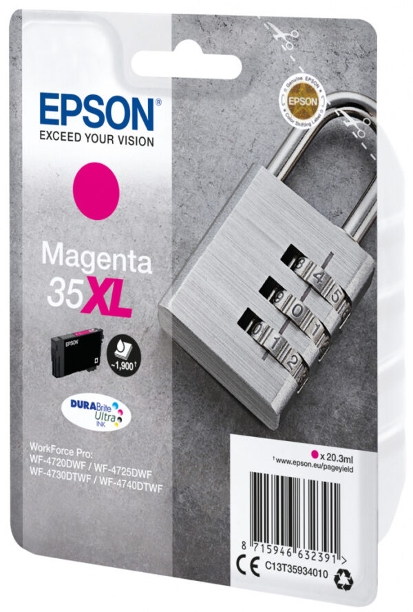 Epson Padlock Singlepack Magenta 35XL DURABrite Ultra Ink - Afbeelding 2