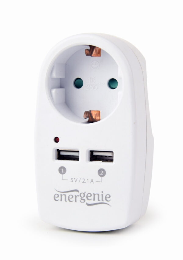 Gembird EG-ACU2-02 oplader voor mobiele apparatuur Universeel Wit AC Binnen - Afbeelding 2