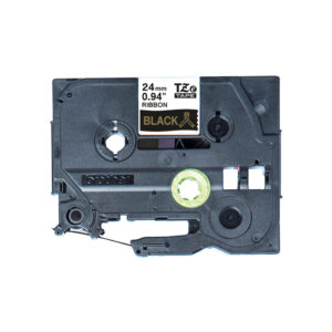 Brother TZE-R354 labelprinter-tape Goud op zwart