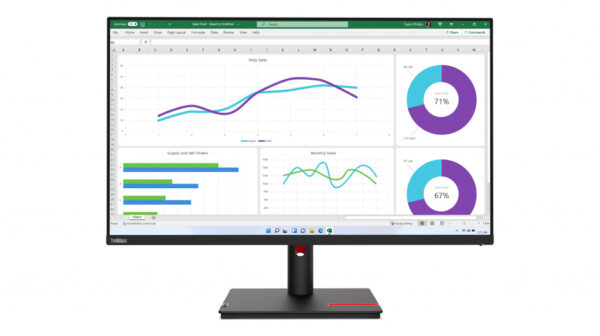Lenovo ThinkVision T32h-30 LED display 80 cm (31.5") 2560 x 1440 Pixels Quad HD Zwart - Afbeelding 2