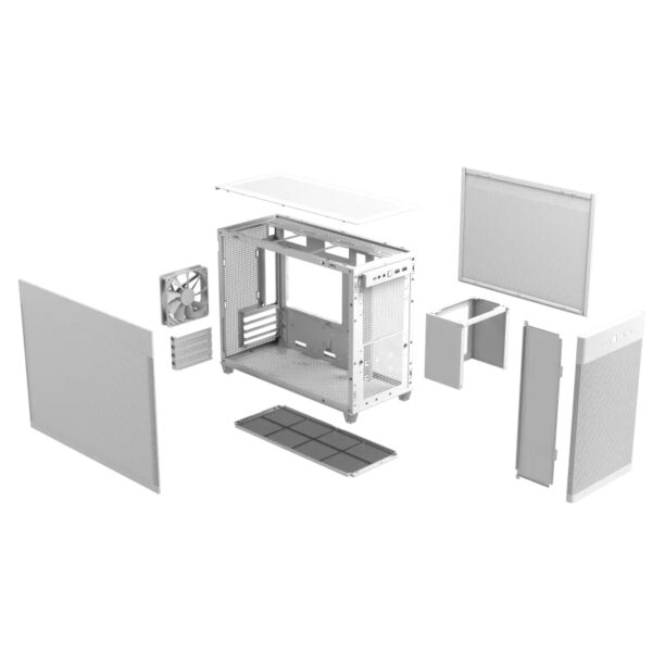 ASUS PRIME AP201 CASE TG WHITE Mini Tower Wit - Afbeelding 8