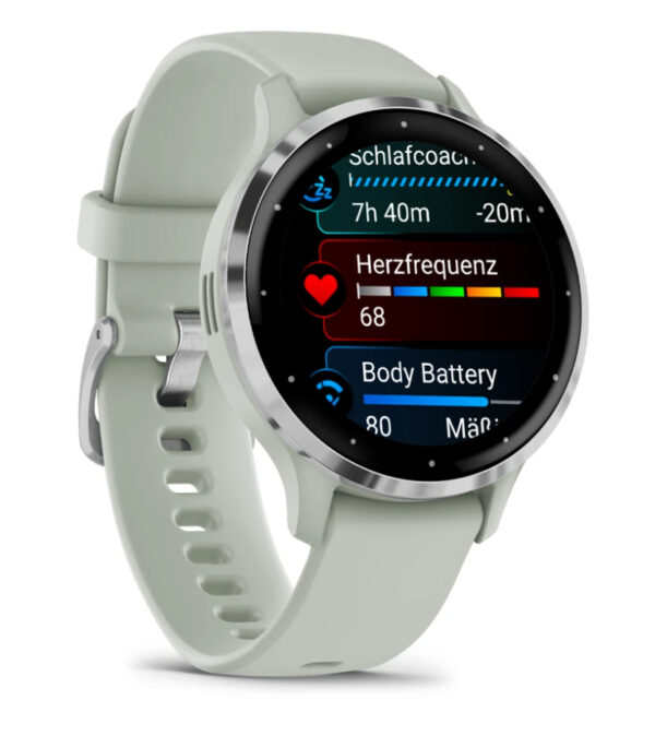 Garmin Venu 3S 3,05 cm (1.2") AMOLED 41 mm Digitaal 390 x 390 Pixels Touchscreen Grijs, Zilver Wifi GPS - Afbeelding 3