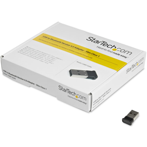 StarTech.com Mini USB Bluetooth 4.0-adapter - 50m klasse 1 EDR draadloze dongle - Afbeelding 3
