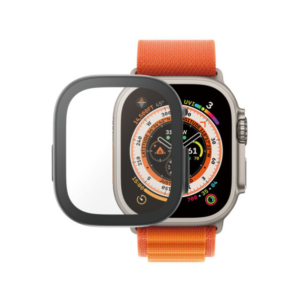 PanzerGlass ® Screen Protector Full Body with D3O® Apple Watch Ultra | 49mm | Black Doorzichtige schermbeschermer 1 stuk(s)