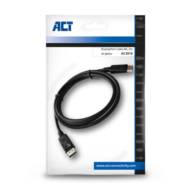 ACT 2 meter Displayport 1.4 8K aansluitkabel male - male - Afbeelding 3