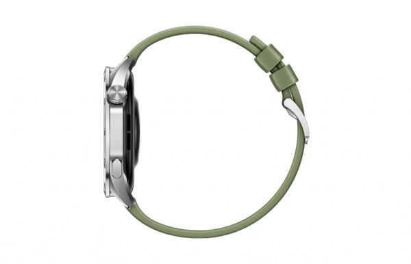 Huawei Watch GT 4 46mm Zilver (Groene Siliconenband) - Afbeelding 3