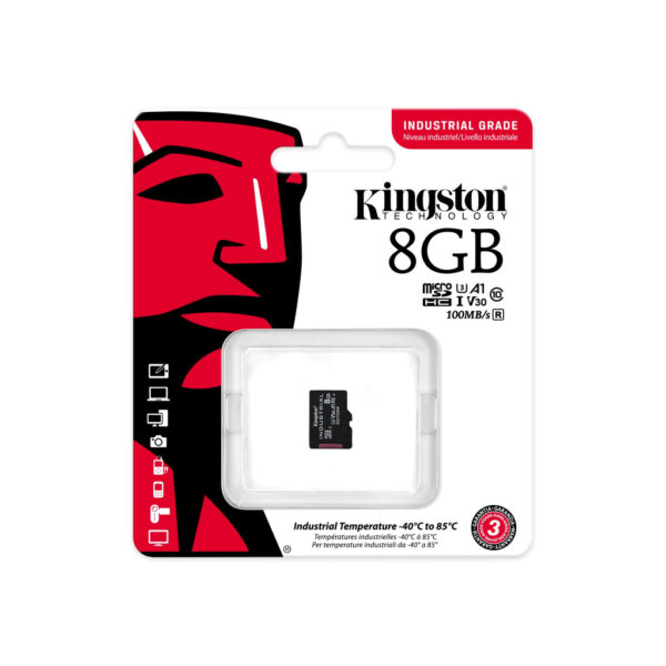 Kingston Technology Industrial 8 GB MicroSDHC UHS-I Klasse 10 - Afbeelding 3