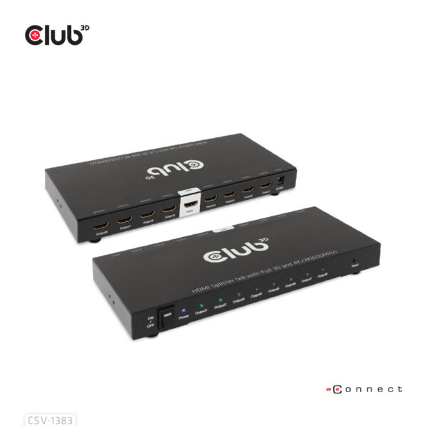 CLUB3D 8-poorts HDMI™ splitter 1 to 8 Full 3D and 4K60Hz(600MHz) - Afbeelding 6