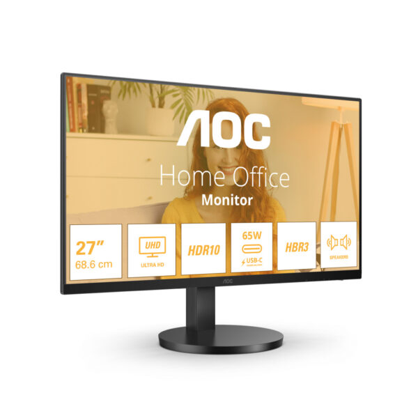 AOC B3 U27B3CF computer monitor 68,6 cm (27") 3840 x 2160 Pixels 4K Ultra HD LCD Zwart