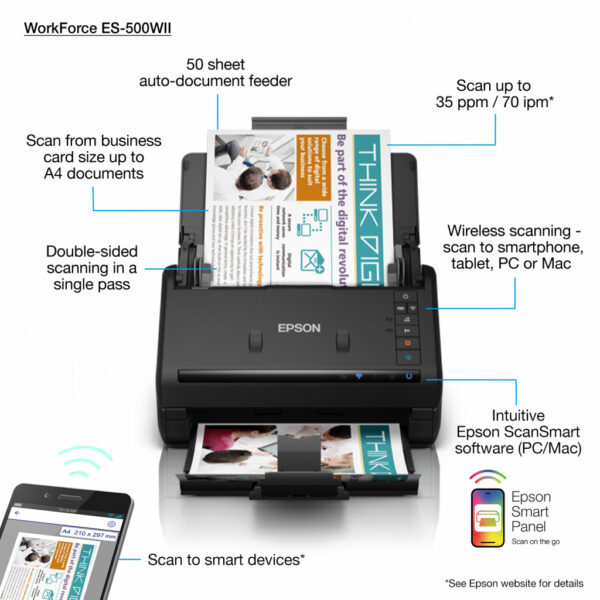 Epson WorkForce ES-500WII - Afbeelding 5