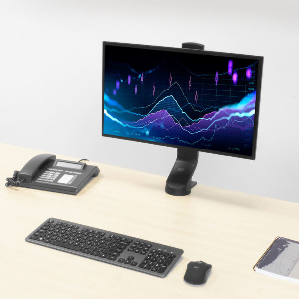 ACT Monitorarm 32" office, 1 scherm, eenvoudig in hoogte verstelbaar - Afbeelding 2