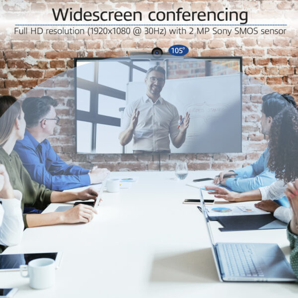 ACT Full HD Conference Camera met microfoon, pan, tilt en zoom - Afbeelding 3