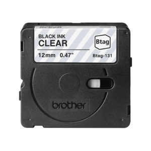 Brother BTAG-131 labelprinter-tape Zwart op zilver