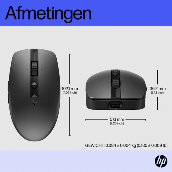 HP 715 oplaadbare muis voor meerdere apparaten - Afbeelding 3