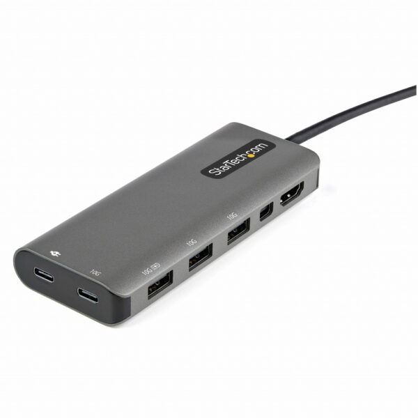 StarTech.com USB C Multiport Adapter - USB-C naar HDMI or Mini DisplayPort 4K 60Hz, 100W Power Delivery Pass-Through, 4-Port 10G - Afbeelding 4