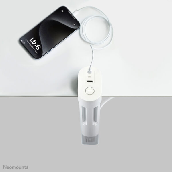 Neomounts DS22-840WH6 Bureaucontactdoos met klem en USB-C en USB-A poorten - snelladen - Afbeelding 8