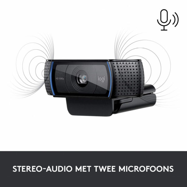 Logitech 960-001055 webcam 3 MP 1920 x 1080 Pixels USB 2.0 Zwart - Afbeelding 4