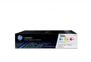 HP 126A originele cyaan/magenta/gele LaserJet tonercartridge, 3-pack