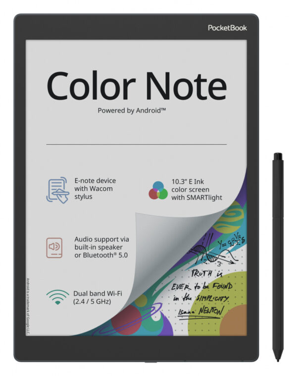 PocketBook Color Note e-book reader Touchscreen 32 GB Wifi Zwart, Blauw