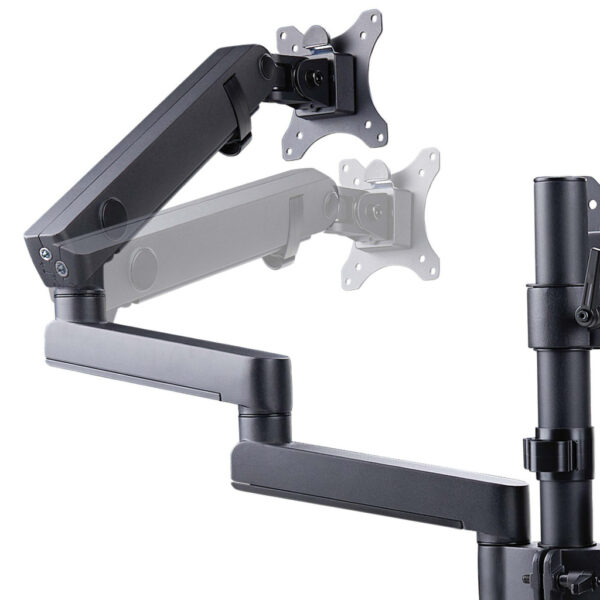 StarTech.com Triple Monitor Arm voor Bureau, Tot Drie 27inch Schermen, VESA 75x75/100x100, Instelling zonder Gereedschap, C-klem - Afbeelding 7