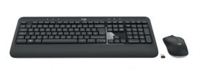 Logitech 920-008680 toetsenbord Inclusief muis Universeel USB QWERTY Spaans Zwart, Wit