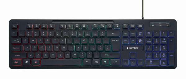 Gembird KB-UML-02 toetsenbord USB Amerikaans Engels Zwart