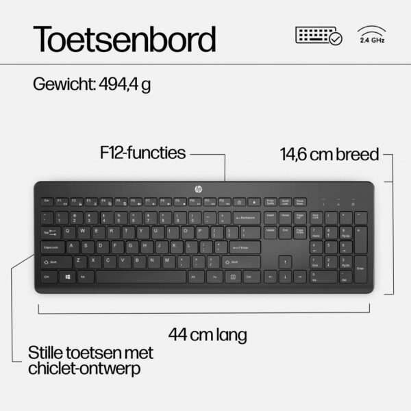 HP 230 draadloze muis- en toetsenbordcombo - Afbeelding 4