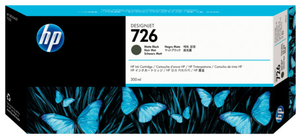 HP 726 matzwarte DesignJet inktcartridge, 300 ml