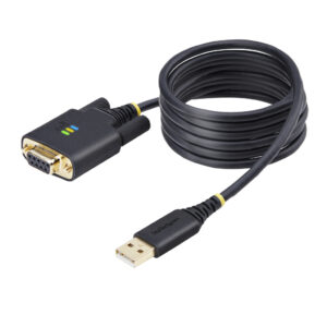 StarTech.com 2m USB naar Null Modem Adapter/Converter Kabel, COM Retention, FTDI, USB-A naar DB9 RS232, Verwisselbare DB9 Schroe