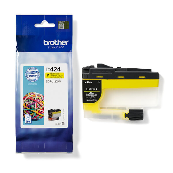 Brother LC424Y inktcartridge 1 stuk(s) Origineel Geel - Afbeelding 3