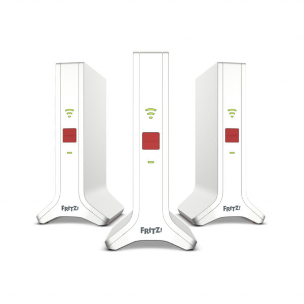 FRITZ!Repeater FRITZ!Mesh Set 4200 3-pack Edition Inter Netwerkrepeater 4200 Mbit/s Rood, Wit