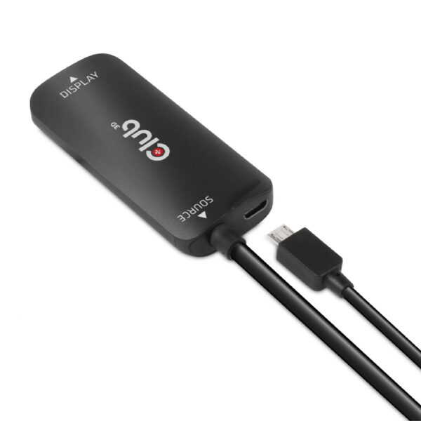 CLUB3D HDMI + Micro USB to DisplayPort™ 4K120Hz or 8K30Hz M/F Active Adapter - Afbeelding 8