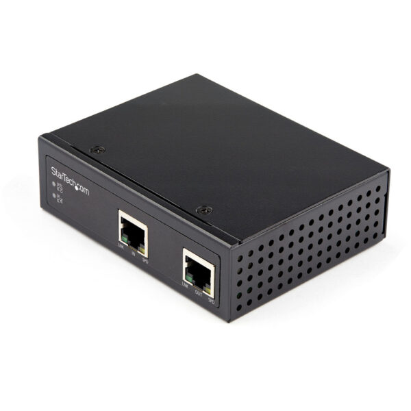 StarTech.com Industrial Single Port Gigabit PoE Extender 60W 802.3bt PoE /PoE+/ PoE++ 100m Power Over Ethernet Netwerk Range Ext