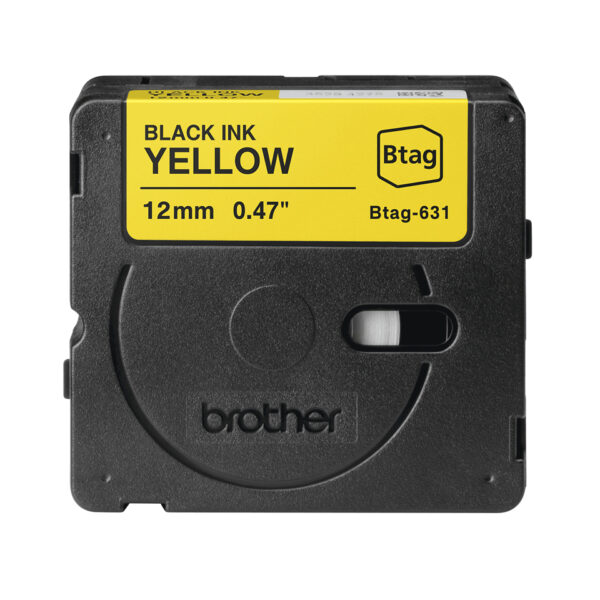 Brother BTAG-631 labelprinter-tape Zwart op geel - Afbeelding 2