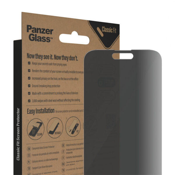 Panzerglass Gehard Glas Privacy Screenprotector Apple iPhone 14 Pro Max - Afbeelding 6