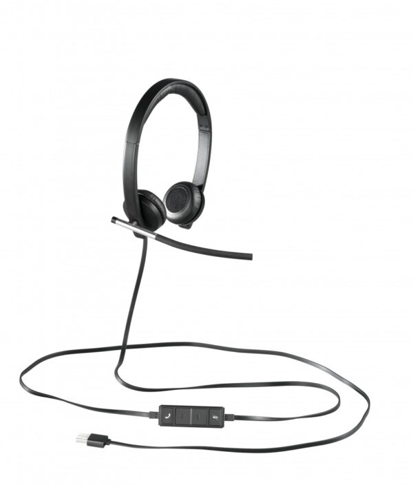 Logitech 981-000519 hoofdtelefoon/headset Bedraad Hoofdband Kantoor/callcenter USB Type-A Zwart, Zilver - Afbeelding 2