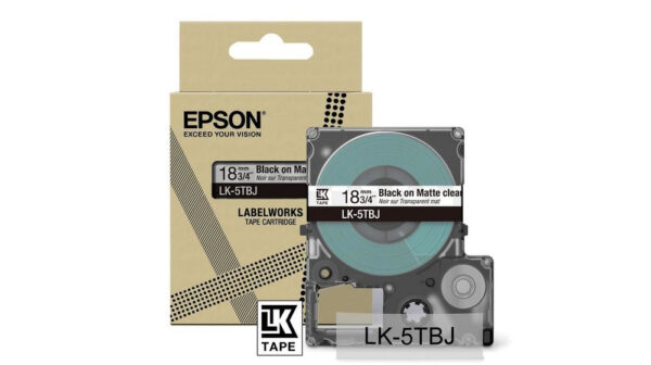 Epson LK-5TBJ Zwart, Transparant