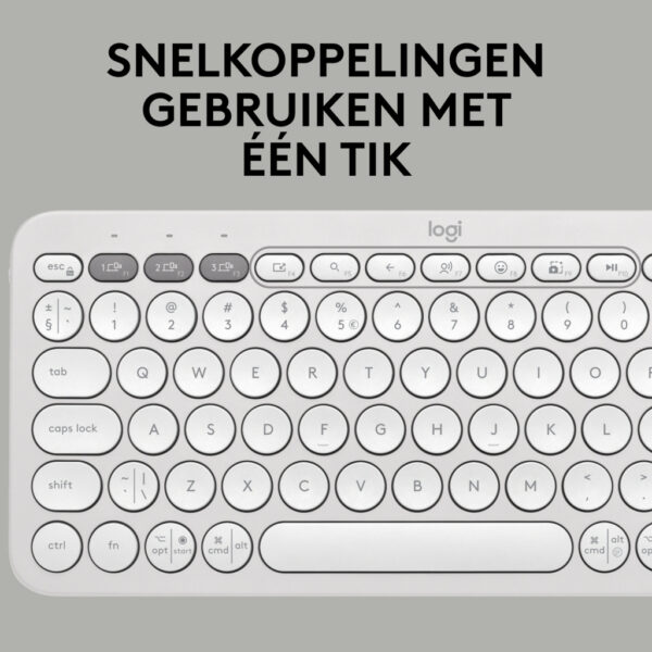 Logitech 920-012240 toetsenbord Inclusief muis Universeel RF-draadloos + Bluetooth QWERTY US International Wit - Afbeelding 5